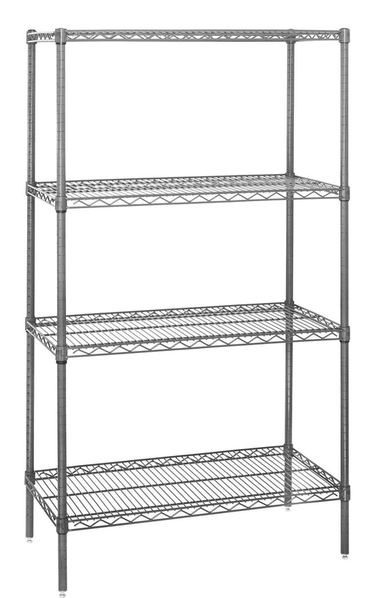 Aviditi 4-Shelf Adjustable Wire Shelving Unit, 60 x 36 x 74 Inches, (650 LBS Loading Capacity Per Shelf), for Kitchens, Pantries, Restaurants and Garage Storage (1 Unit)