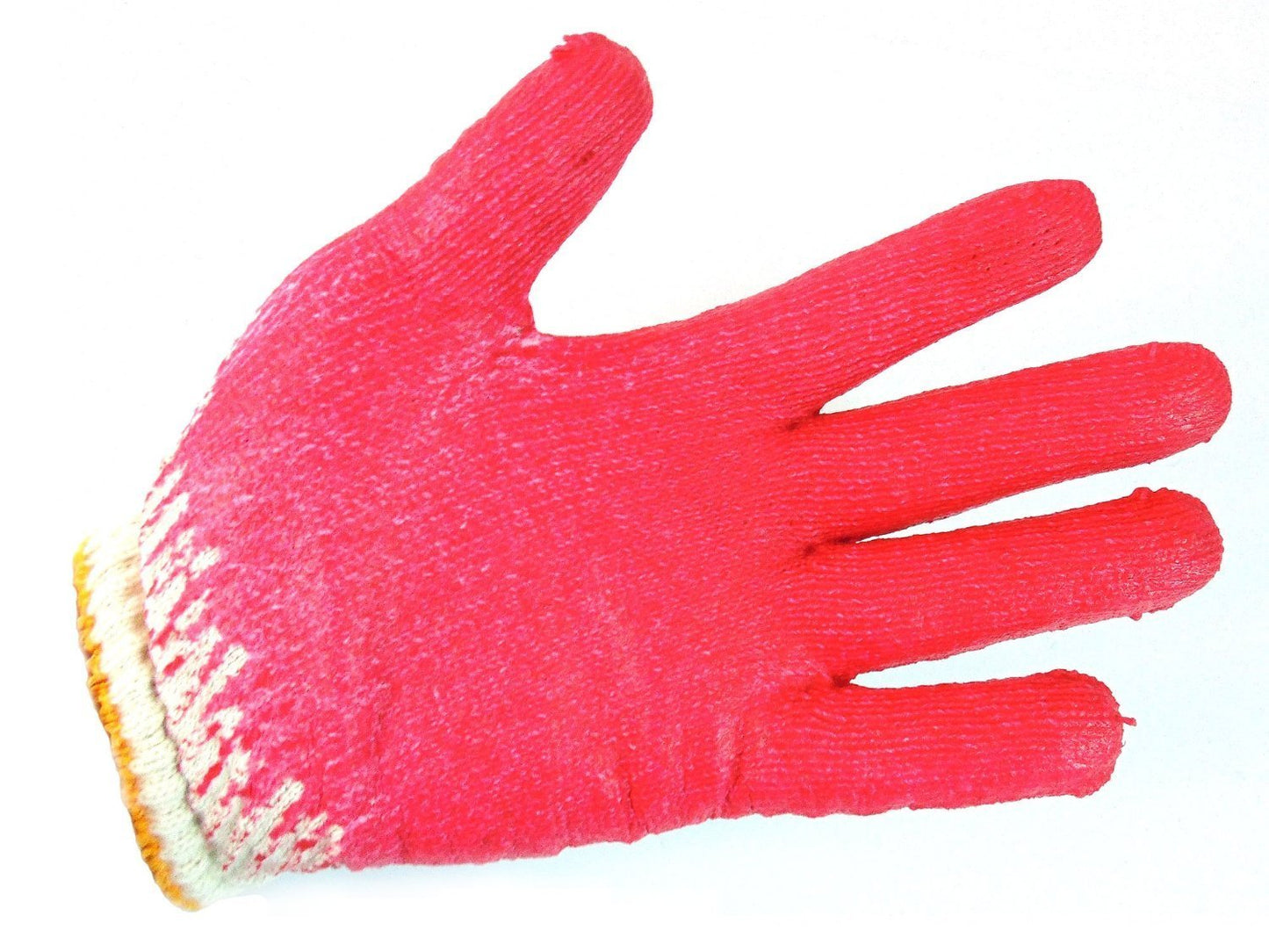 Better Grip 300 Pairs String Knit Red Palm Latex Dipped Gloves, Made in Korea -WRGKR300W/B