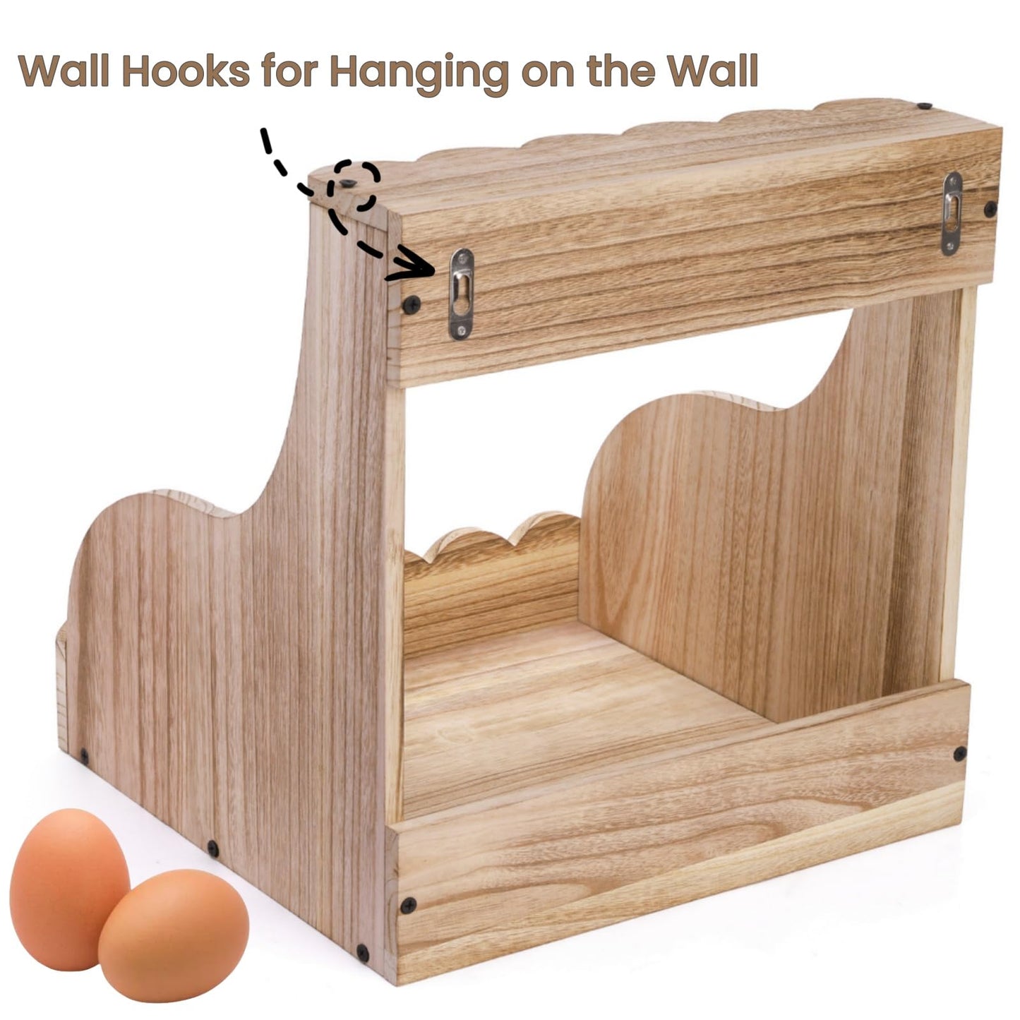 Tlence Single Compartment Hens Nesting Box, 14.5 x 13.75 x 13 Inch Wood Chicken Laying Eggs Boxes, Large Heavy Duty Chicken Coop Nest Box Accessories for Duck Birds Poultry, Easy Assembly
