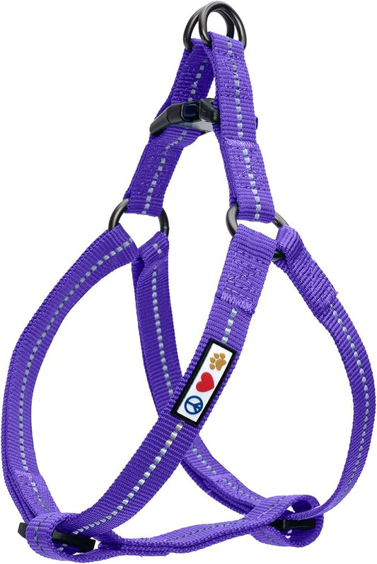 Pawtitas Recycled Dog Harness with Reflective Stitched a Puppy Harness Made from Plastic Bottles Collected from Oceans Extra Small Purple Quartz