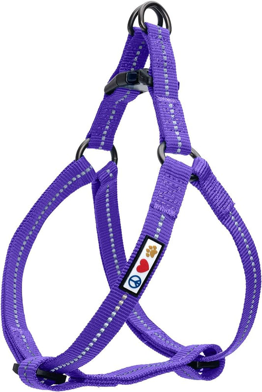Pawtitas Recycled Dog Harness with Reflective Stitched a Puppy Harness Made from Plastic Bottles Collected from Oceans Large Purple Quartz