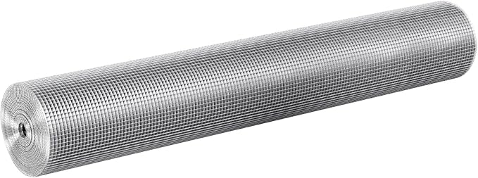 VEVOR Hardware Cloth, 1/4 inch 36in x 50 ft 23 Gauge, Hot Dipped Galvanized Wire Mesh Roll, Chicken Wire Fencing, Wire Mesh for Rabbit Cages, Garden, Small Rodents