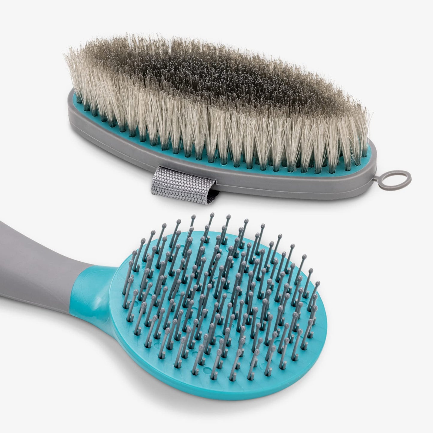Navaris Horse Grooming Brush Set - 2X Equestrian Brushes for Horses Tail Mane and Body Groom Kit Comb Set - Detangling Horse Hair Brush