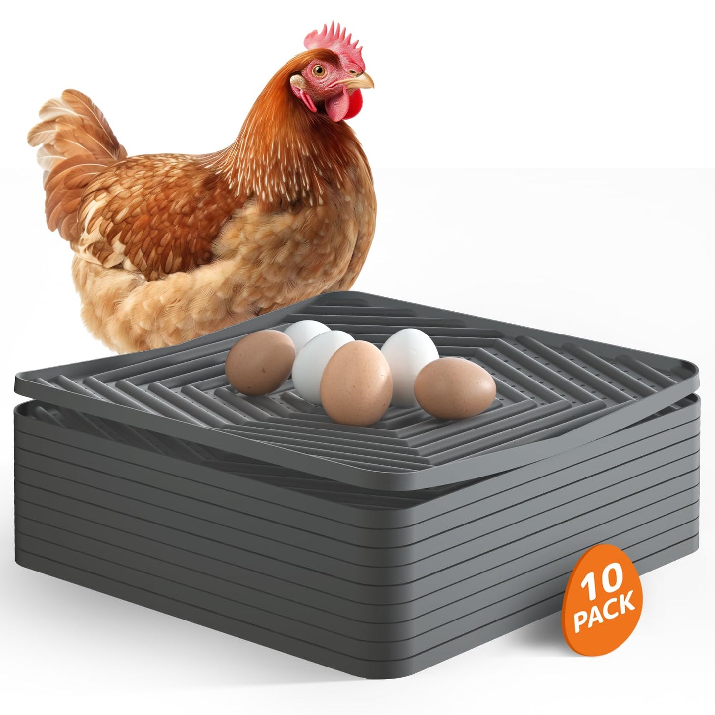 Chicken Nesting Box Liners: Washable Nesting Pads for Laying Eggs, 12x12, 10 Pack