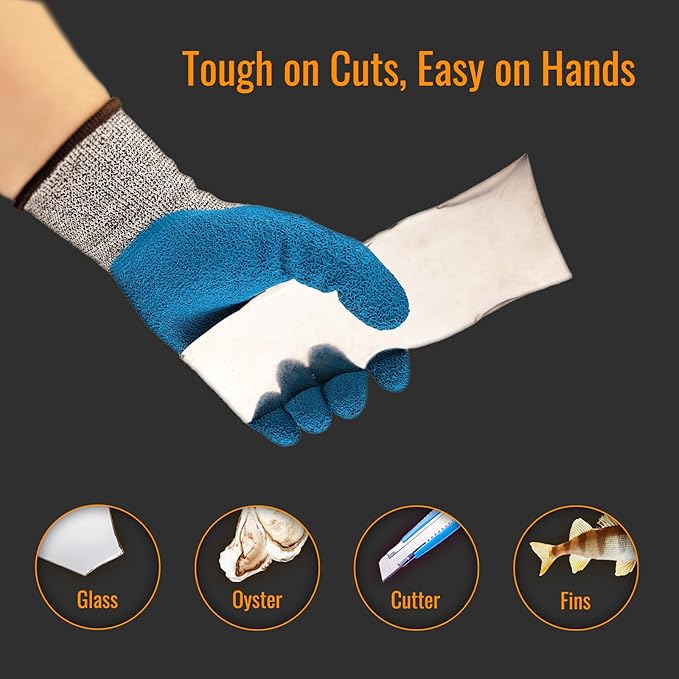 Heavy Duty Work Gloves, 2/5 Pack, ANSI A2 Cut Resistant, Extra Tough, XS-3XL, for Men & Women