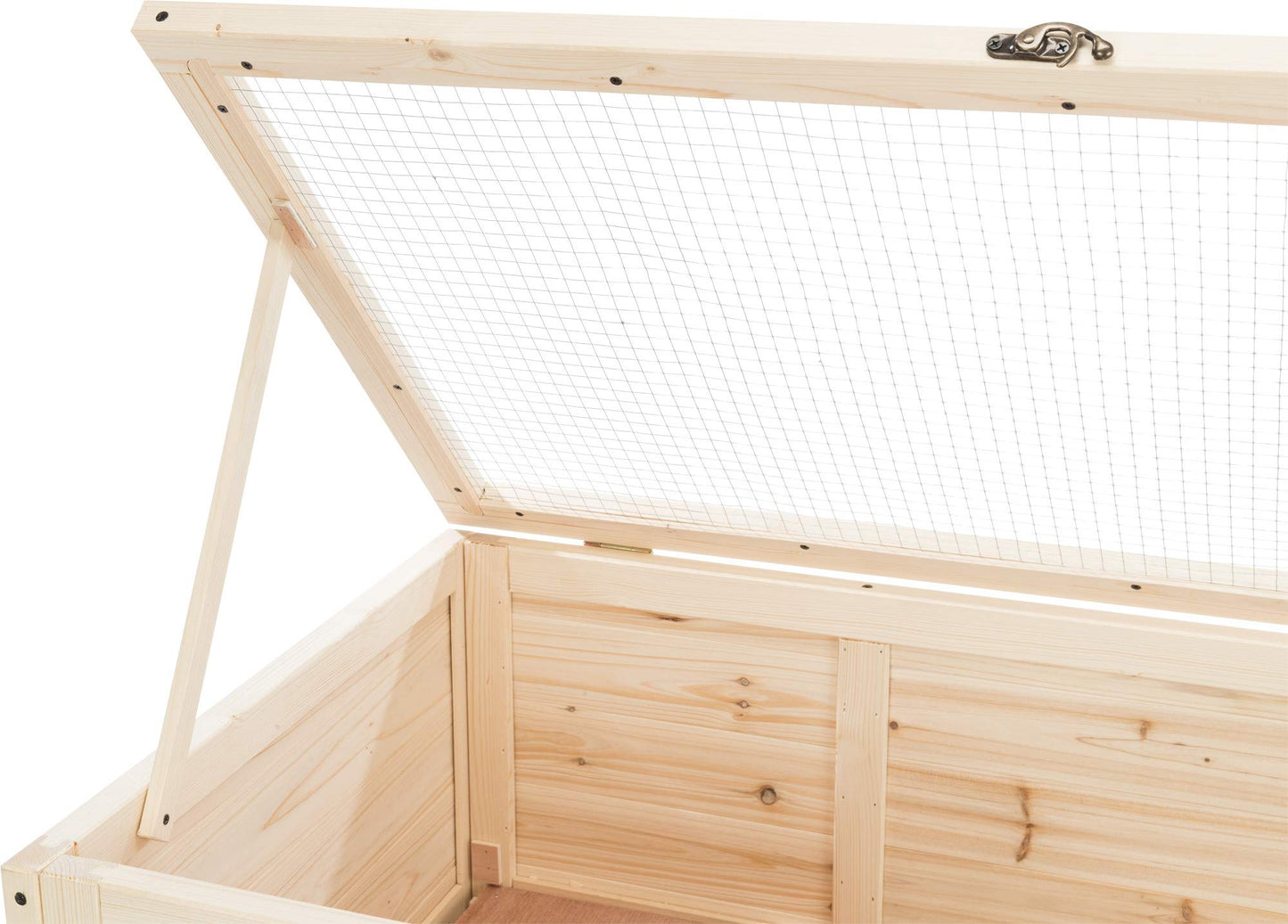 TRIXIE Natura X-Small Indoor Rabbit Hutch, Pet House for Rabbits and Guinea Pigs, Bunny Cage on Wheels, Pull Out Tray
