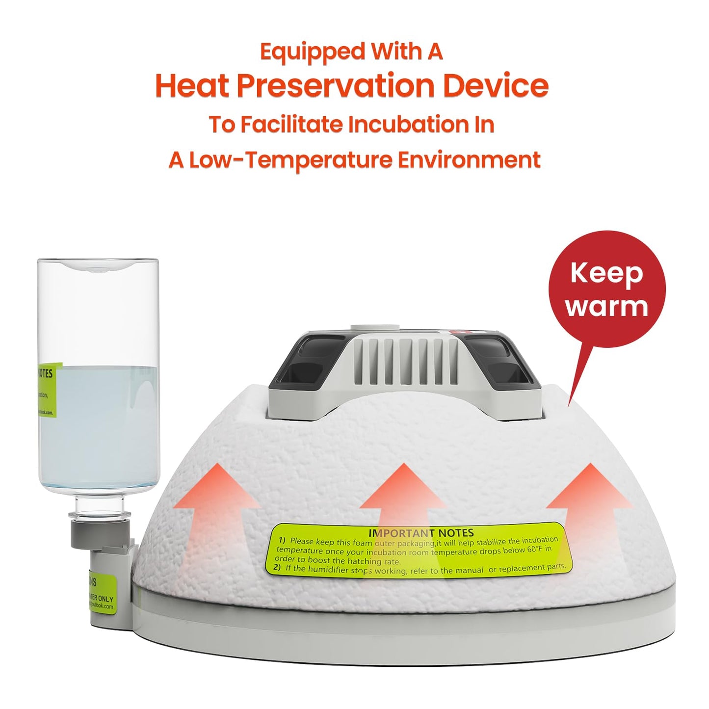 Incubators for Hatching Eggs with Automatic Humidity - MS12,Egg Incubator with Automatic Egg Turning and Digital Humidity Control to Hatch Chicken, Quail, Duck