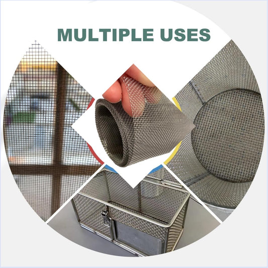 304 Stainless Steel Wire Mesh Screen,15.7 X 59 Inches, 1mm Hole 20 Mesh, No Rust and Sturdy, Easy to Cut, Heat-Resisting Metal Mesh for Vent, Window Screen Mesh, Cage, Filter Mesh, DIY Projects, etc