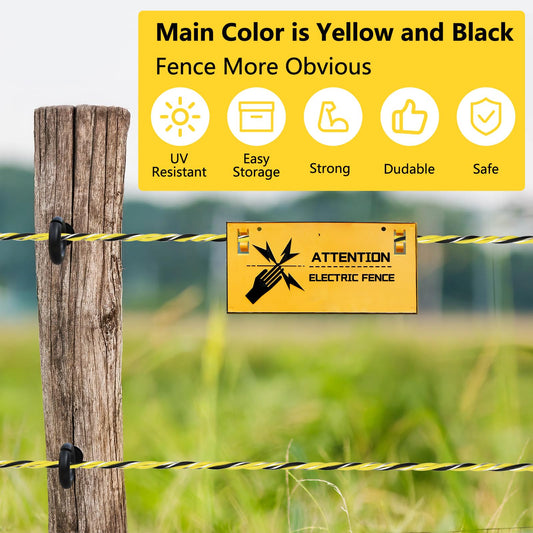 Electric Fence Wire 3366FT, 1026M with 9 Stainless Steel Stands，Electric Fencing Wire Rope Kit for Livestock, Garden, Squirrels, Reliable Conductivity and Rust Resistance