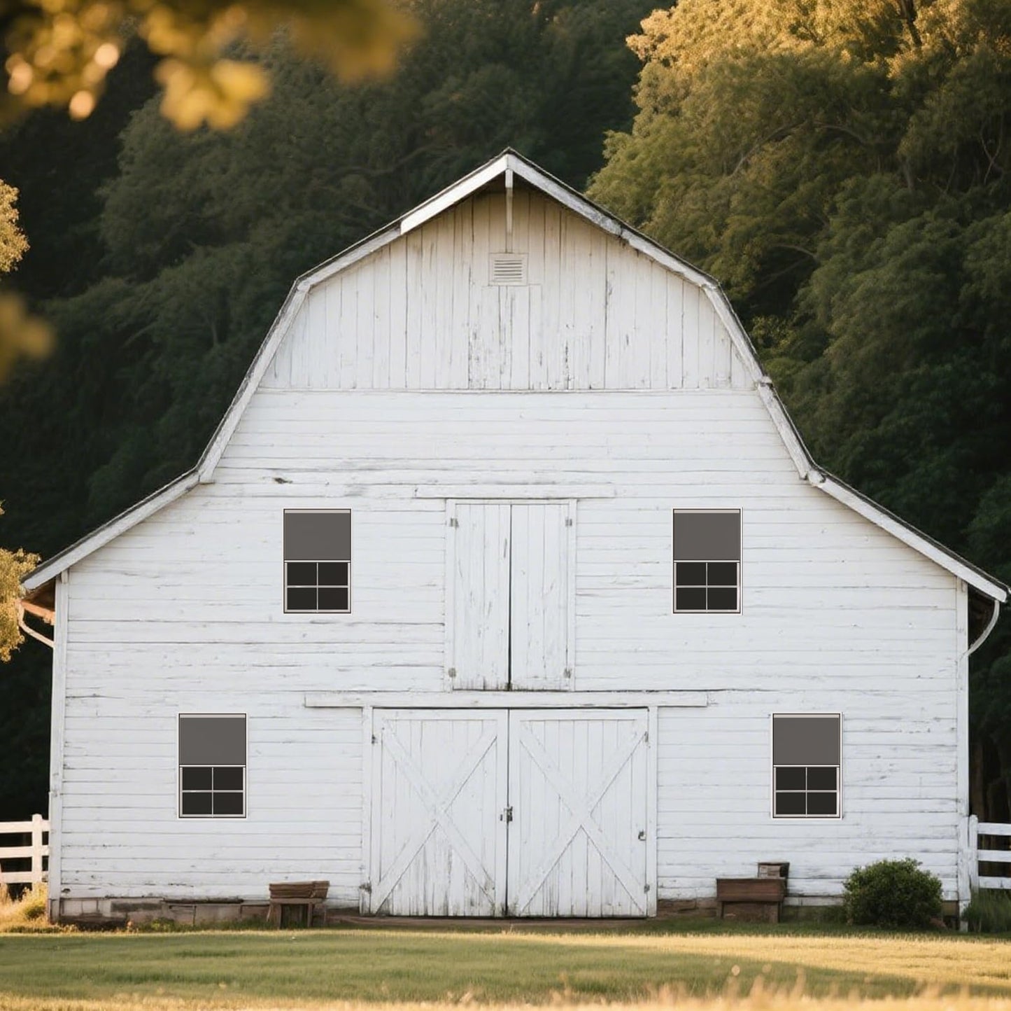 2 Pack 24" x 36"Shed Window, with Plastic Glass and Fiberglass Screen for Shed, Chicken Coop, Playhouse, Household, Garage