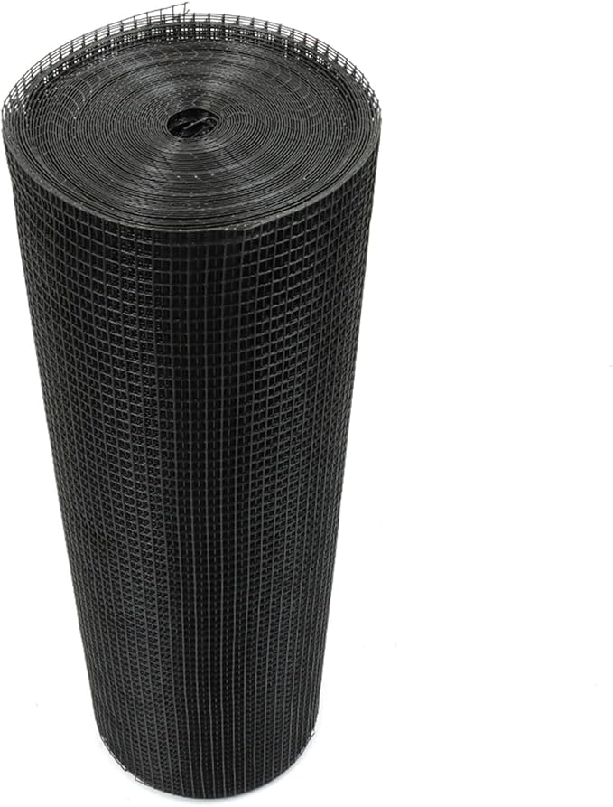 LABLT 36 in x 100 ft Hardware Cloth, 1/2 in Chicken Wire Fence for Chicken Coop Fences and Poultry Animal Netting (19 Gauge, Black)