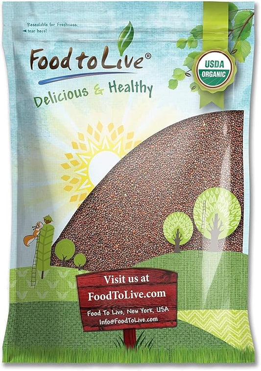 Food to Live Organic Broccoli Seeds for Sprouting, 10 Pounds – Non-GMO, Vegan, Kosher, Sirtfood, Bulk. Rich in Sulforaphane, Vitamin C. Grow Sprouts, Microgreens for Salads, and Sandwiches