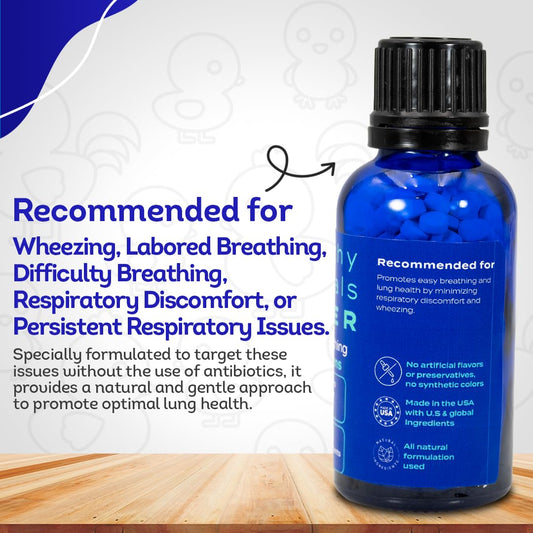 HA4E - Chicken Respiratory Support Supplement - Effective Breathing Aid for Chickens - Highly Effective Homeopathic Formula - 300 Tablets