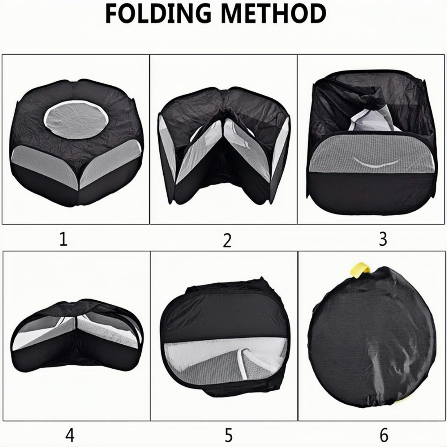 Small Animal Playpen,Popup Playpen,Portable Pet Tent,Foldable,Chicken brooder,Hamster/Dog/Cat/Rabbit/Guinea Pig/Chick Pet Cage Tent with Zipper Cover,Waterproof Black