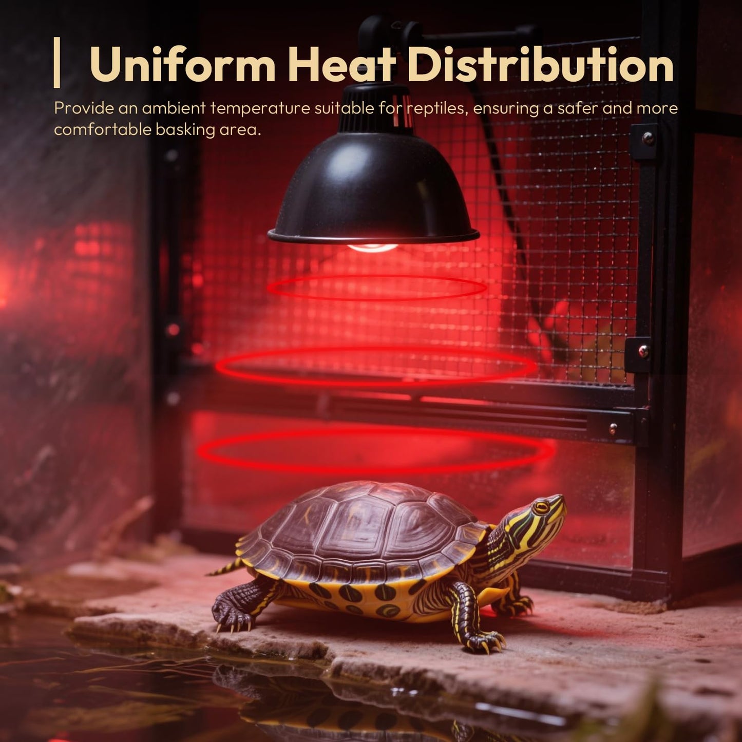ALAMPEVER 2 Pack Red Heat Lamp Bulb, 75 Watt Infrared Light Bulb for Bearded Dragon, E26 Base, Durable Reptile Heat Bulb for Amphibian, Lizard, Tortoise, Gecko