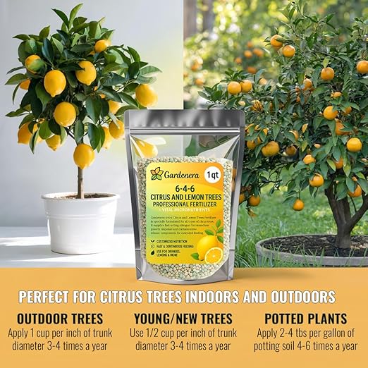 𝐁𝐄𝐒𝐓𝐒𝐄𝐋𝐋𝐄𝐑 Citrus Fertilizer + Vital Micronutrients - Perfect Balanced NPK for All Citrus - for Indoor and Outdoor Plants - Orange, Lime, Avocado and Lemon Tree Fertilizer - 1 Quart
