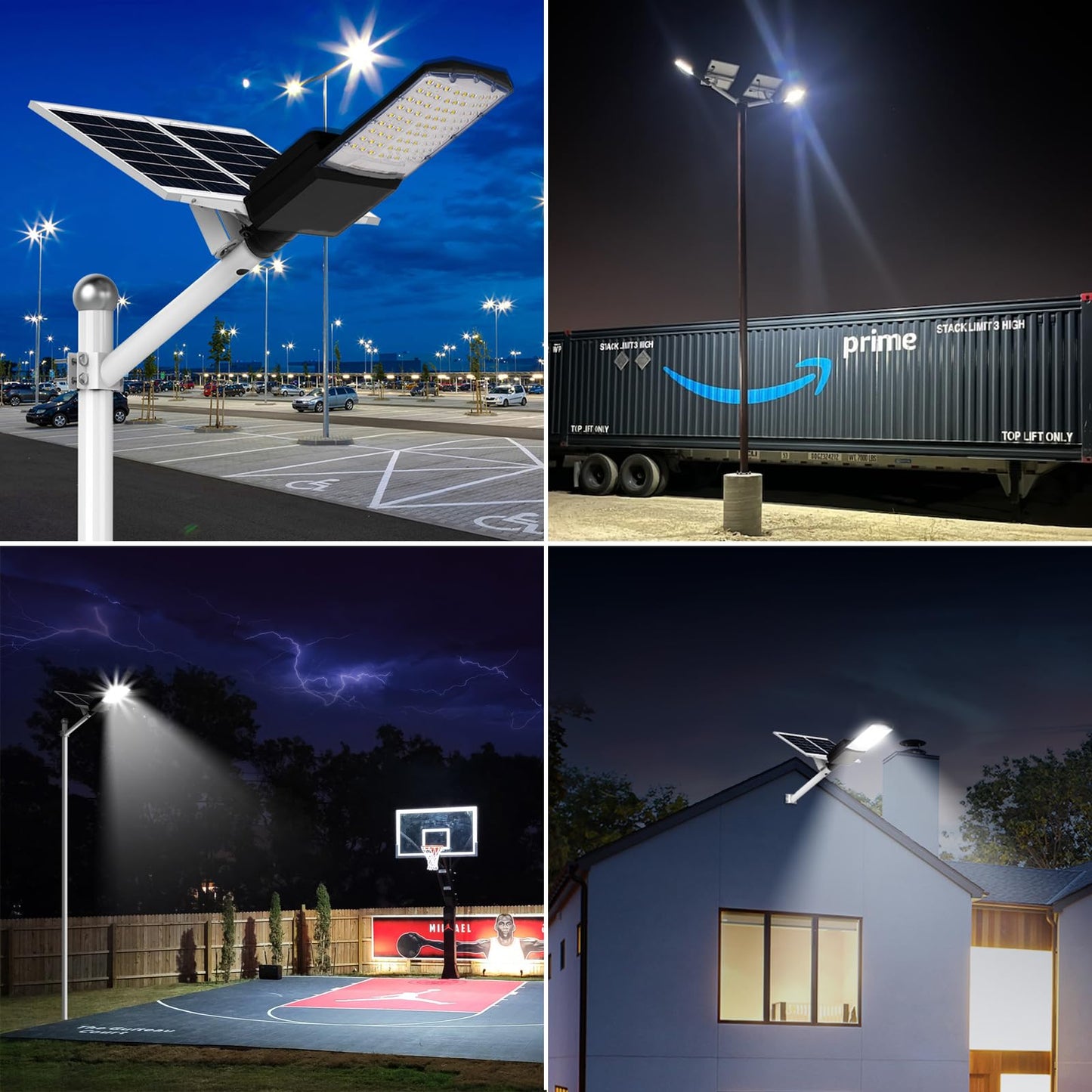 LANGY Solar Street Lights Outdoor 5000W 2Pack, Solar Parking Lot Light 6700K 500000LM Outdoor LED Solar Street Light Dusk to Dawn, LED Wide Angle Lamp with Motion Sensor, Remote Control, for Road Yard