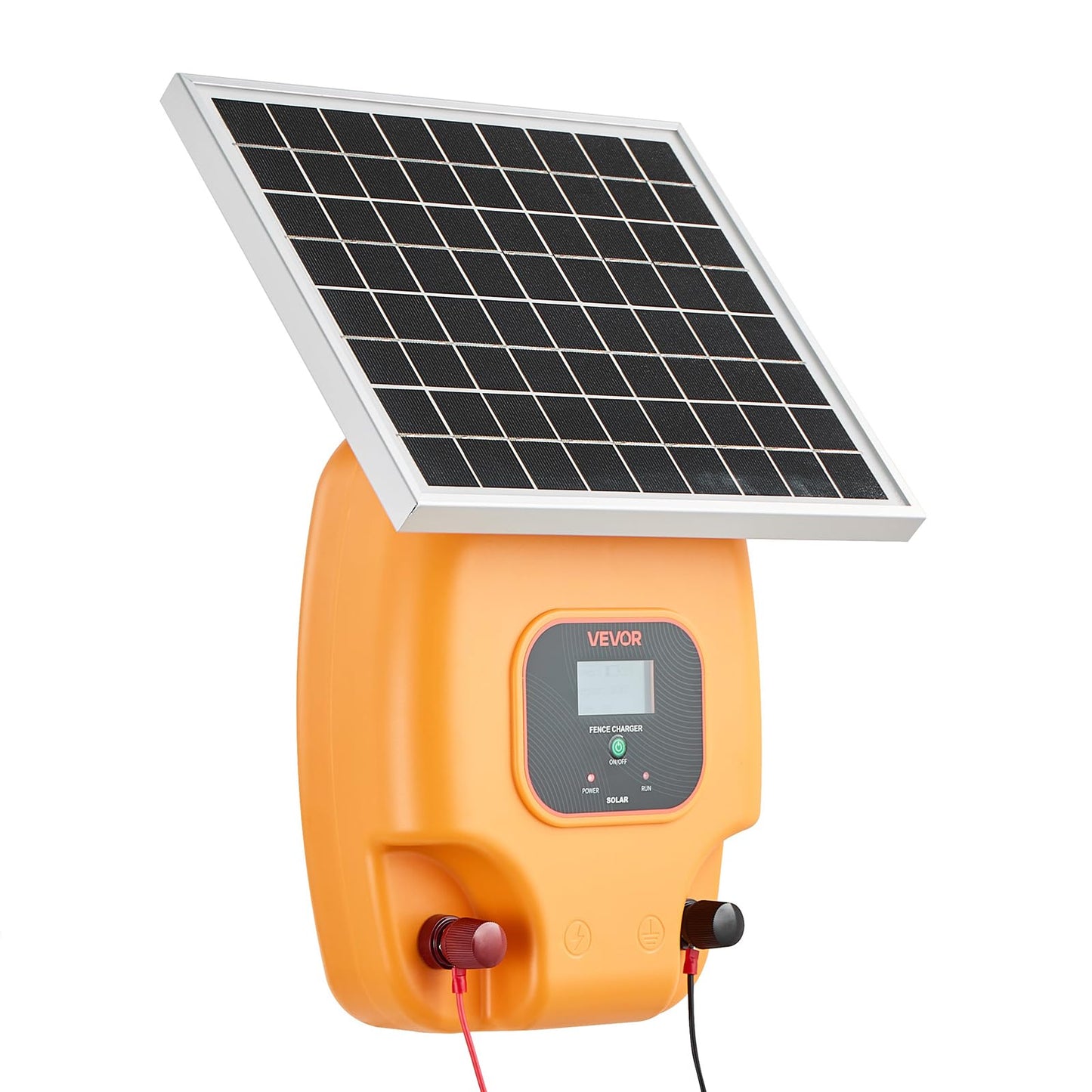 VEVOR Solar Fence Charger, 1J 10kV Solar Powered Fence Charger, Electric Fence Energizer Kit, Keep Out Predators, 3 Days Runtime, for Livestock, Poultry, Garden Protection