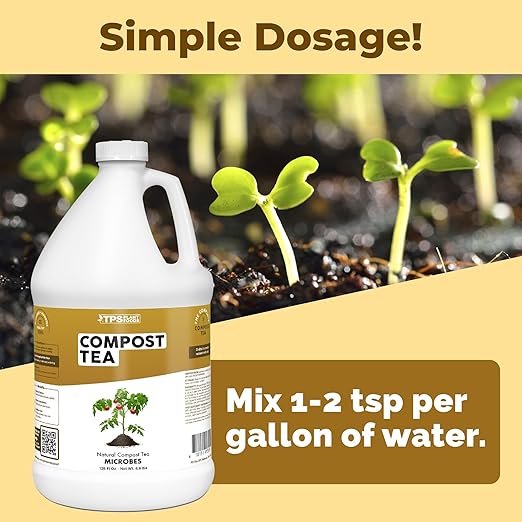 Compost Tea, Boosts Microbial Activity in Gardens for All Plants, 1 Gallon (128 oz)