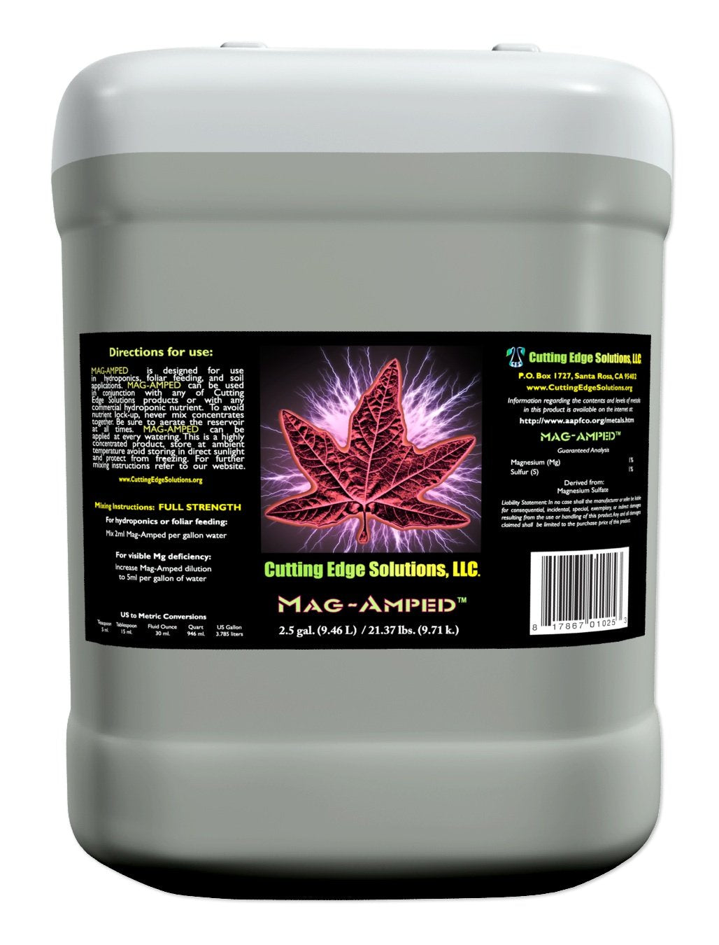 Cutting Edge Solutions Mag-Amped:2803 Mag-Amped Growing Additive, 2.5-Gallon