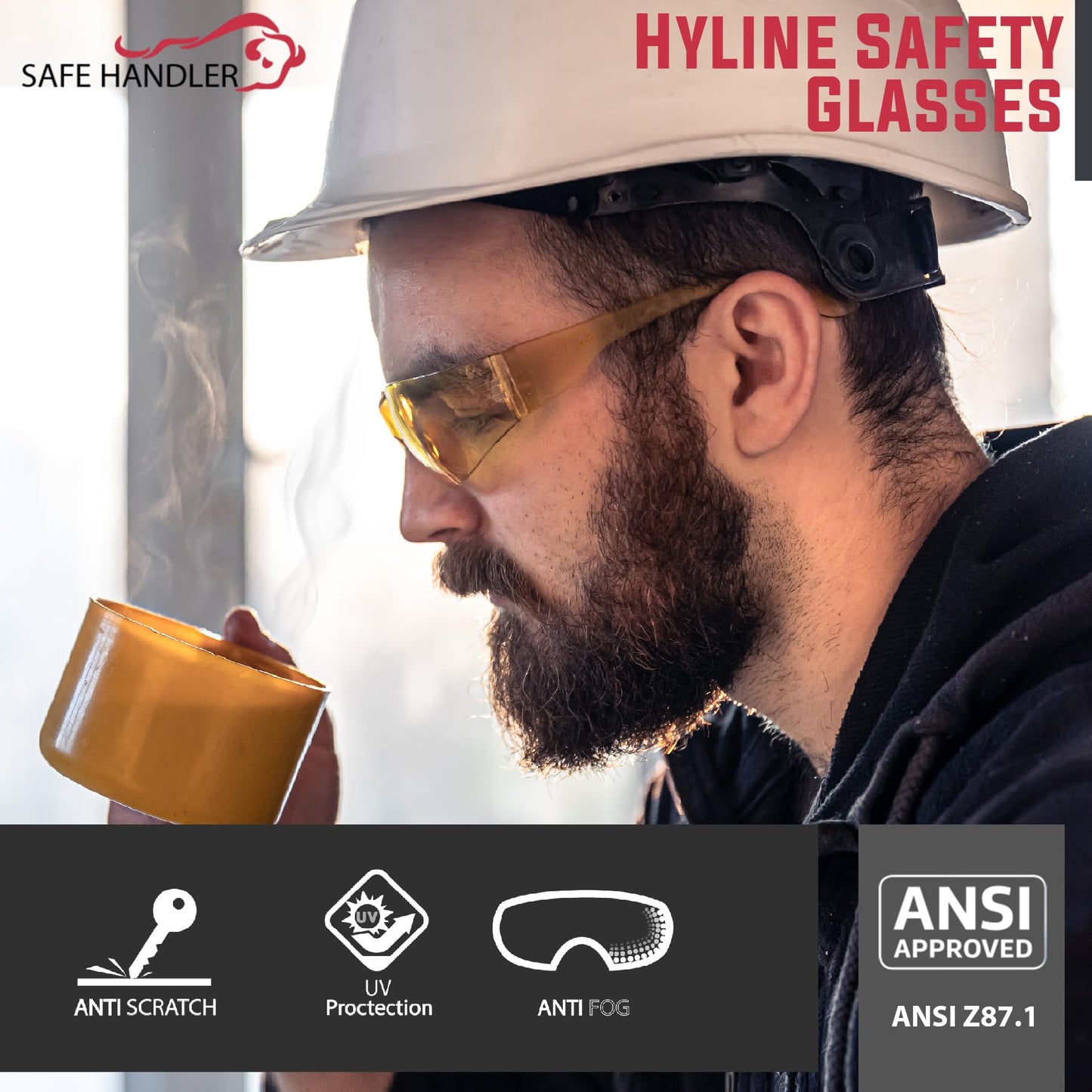 SAFE HANDLER Hyline Anti-Fog Full Color Safety Glasses Variety 144 Pack, Impact Resistant, Polycarbonate, Anti-Scratch