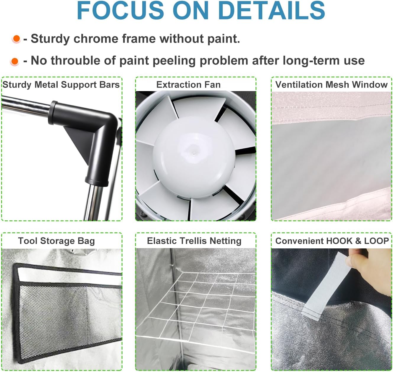 Grow Tent Kit,Complete 4x4ft High Reflective Mylar Indoor Grow Tent Hydroponics Indoor Plant Growing Tent Room Full Spectrum LED Grow Light Ventilaion Fan Growing System+Accesseries (48" x 48" x 83")