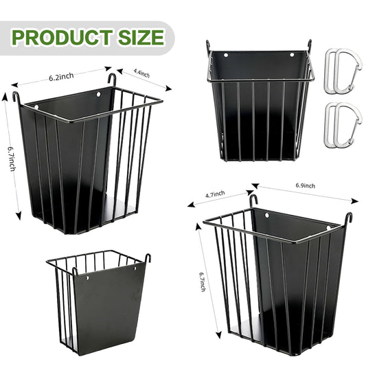 LUAVIARU Upgrades 2pcs Hay Feeder Rabbit - Guinea Pig - Metal Frame Hay Rack with Adjustable Hook - Less Wasted - for Guinea Pig, Bunny, Chinchilla Cage Accessories - Bunny Feeder