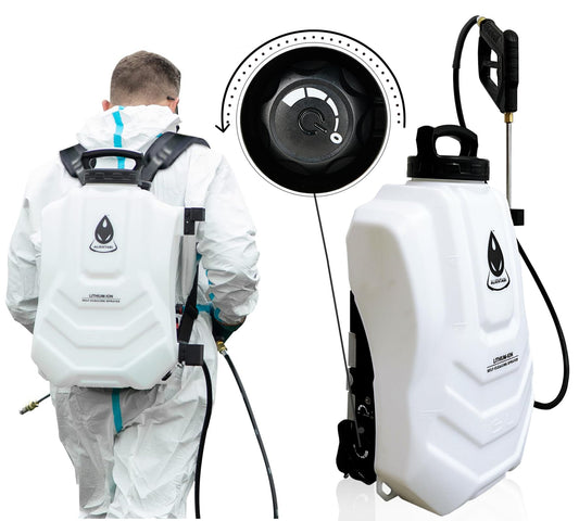 ALIENTABI Backpack Sprayer 4 Gallon, Self-Cleaning Battery Sprayer for Weeding, Cleaning, No Gear Limit, Variable Pressure