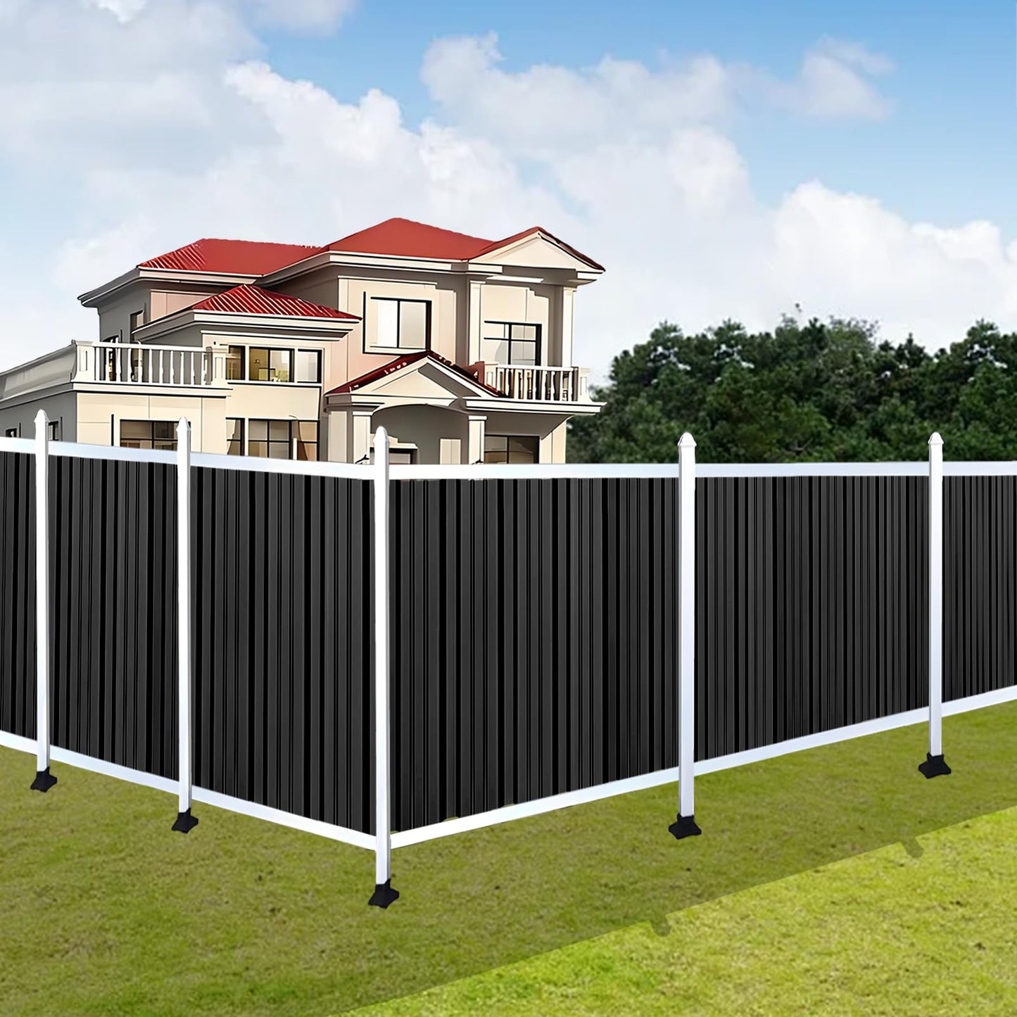 Metal Roofing Panels - Corrugated Galvanized Roof Panels Black 10 Pcs Waterproof Siding Panels for Outdoor House Storage Chicken Coop Patio Garages Sheds