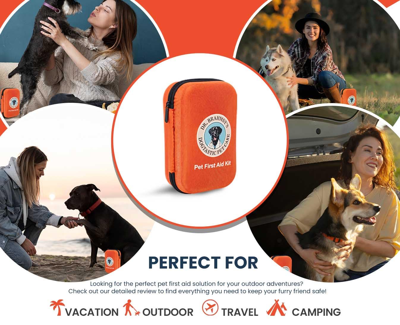 Dr Brahmsy’s Pet First Aid Kit – Emergency Kit for Dogs, Perfect for Travel, Camping & Hiking Essentials