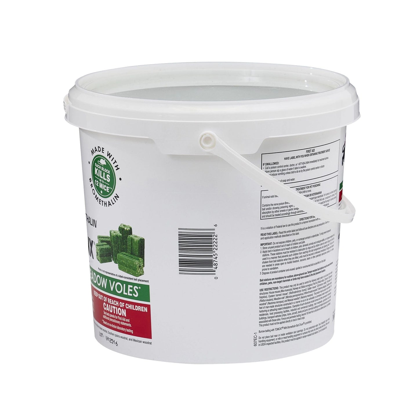 Tomcat with Bromethalin Bait Chunx Pail, Rat and Mice Control for Agricultural Use and Professional Applicators, 4.25 lbs.