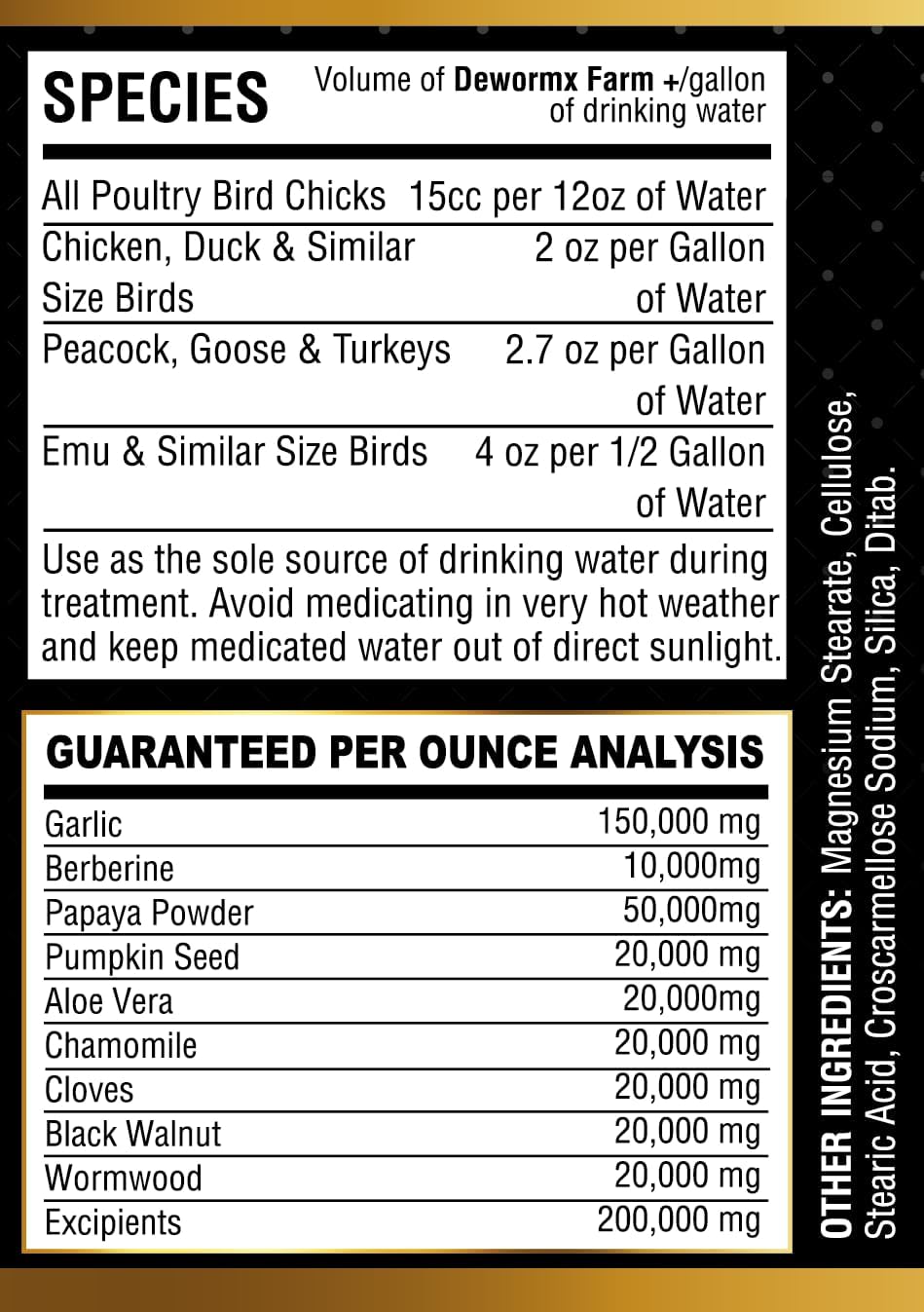 Farmalab Natural Dewormer No Withdraw Hens, Ducks, Roosters, Turkeys, Goose, Parakeets, Cockatiels, Lovebirds, Finches, Quakers, Pigeons, Palomas, Buchones, All Baby Chicks (8oz, Poultry Farm)