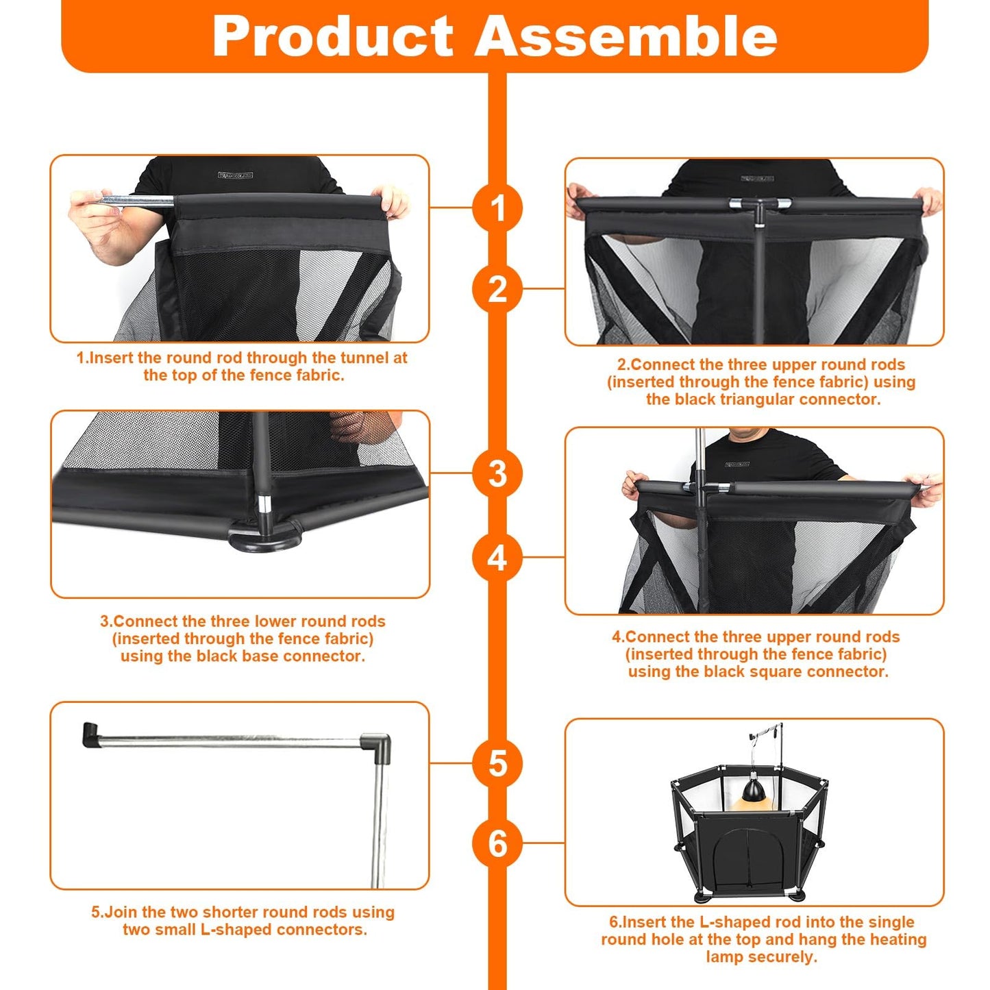 Chicks Brooder Box for Chicken Starter Kit- Includes Timing Heat Lamp Set, Detachable Chicken Brooder, Up to 15 Chicks, Sawdust, Chick Feeder and Waterer Set, Chick Perch 6-in-1 Chicken Coop Set