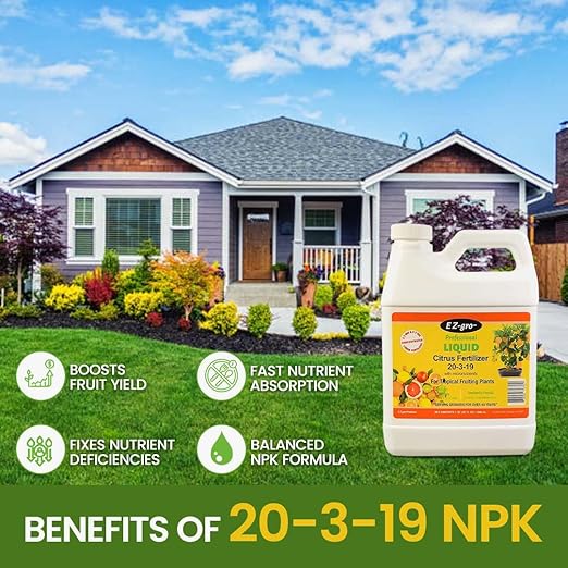 Citrus Tree Fertilizer - Orange, Lemon, Lime, Mango, Avocado - Citrus Fertilizer for Tropical Fruit Trees to Grow More Fruit - Garden-Growing Miracle Nutrients - 1 Qt / 32 fl oz / 946 mL