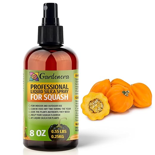 𝐒𝐔𝐏𝐄𝐑𝐈𝐎𝐑 Liquid Silica Boost Fertilizer and Supplement Spray for Squash Plants – Pre-Mixed, Ready-to-Use Liquid Silicon Plant Superfood Mist for Indoor & Outdoor Plants – 8oz