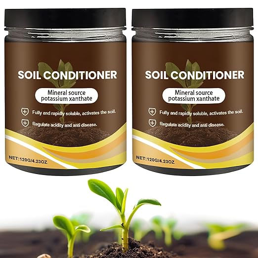 2Pcs Soil Activators,Organic Soil Activators and Plant Fertilizers,Garden Beds for Cultivation,Potting Mix and Seedling Compost,Dirt Health Booster,Promoting Plant Rooting,120G*2