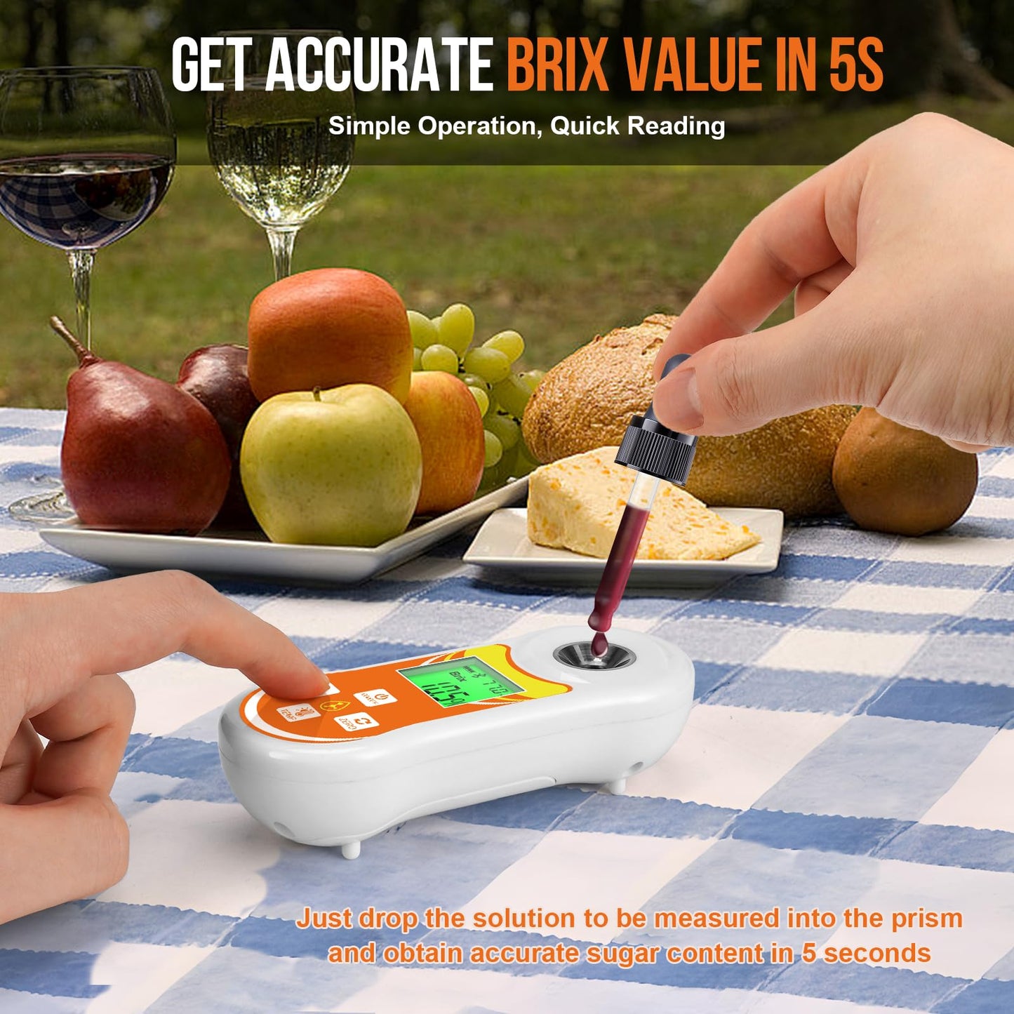 YINMIK Brix Refractometer and Soil pH Meter