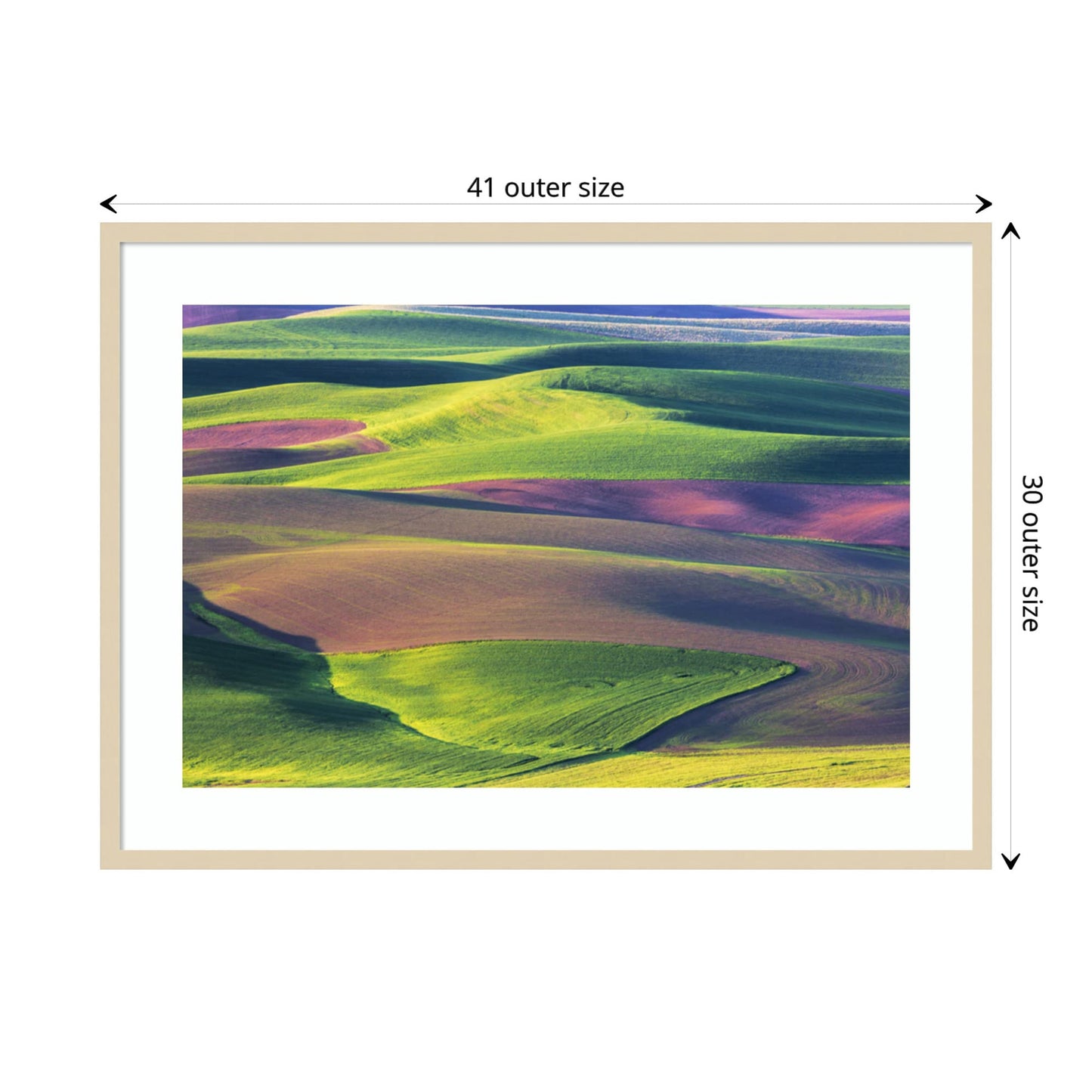Amanti Art Framed Wall Art Print 30x41 USA, Washington State, Palouse by Terry Eggers, Landscapes Wall Art, Rustic Farmhouse Decor, X-Large Poster Painting Artwork for Living Room, Bedroom