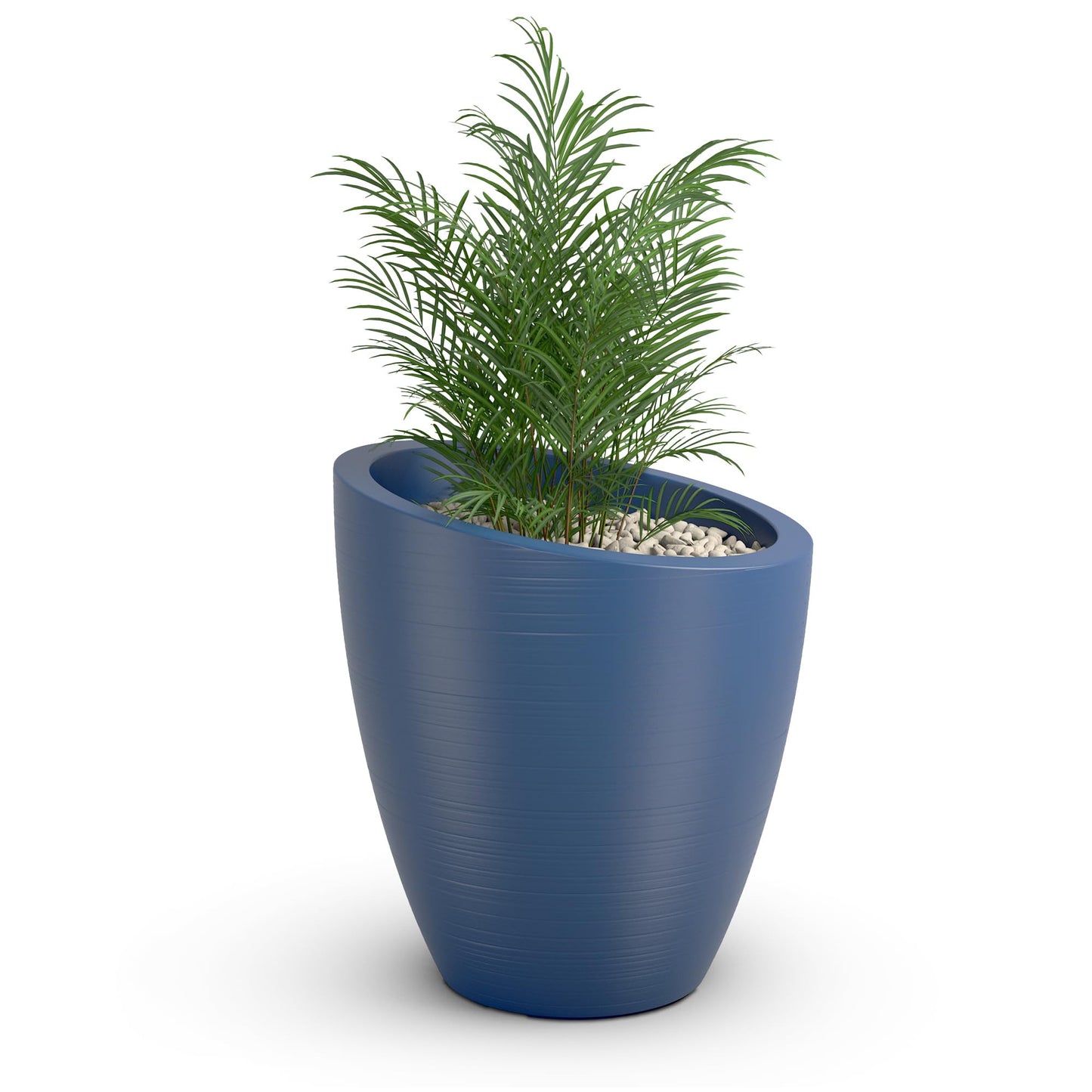 Mayne Modesto Round Planter with Sloped Top and Textured Finish