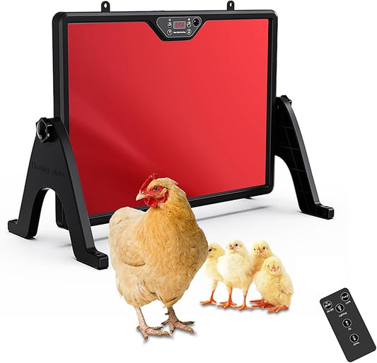 2026 Smart Chicken Coop Heater for Winter Heating, Radiant Heat Panel w Adaptive Temperature Sensor, Chicken Heater Plate for Baby Chicks, Adaptable to Timer and Temp Controllers, Etl Ul Compliant