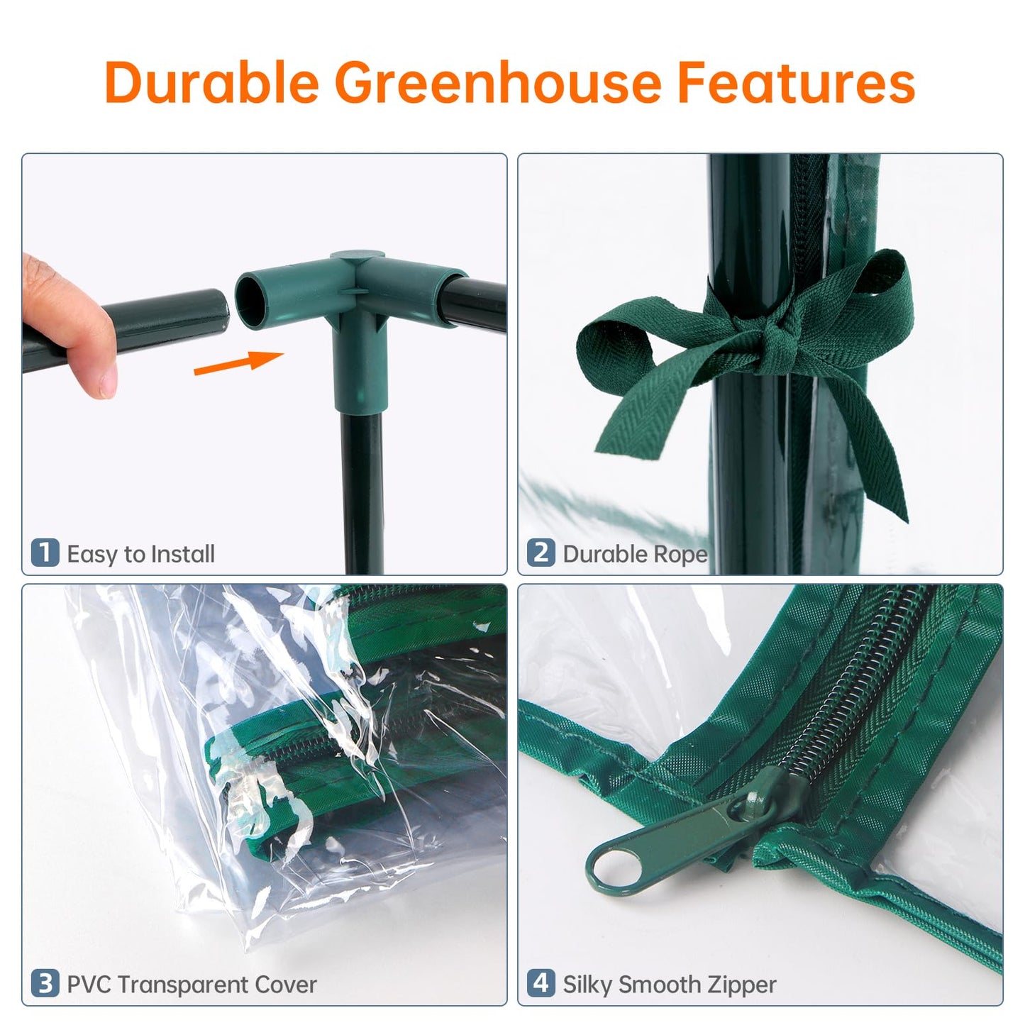 Bstrip Walk In Greenhouse, Indoor Greenhouse with Grow Lights, Mini Indoor Greenhouse with Roll-Up Zipper Entry Door and PVC Cover, Dimmable 2FT 120W Plant Light with Timer (56.3"W X 56.3"L X 76.8"H )