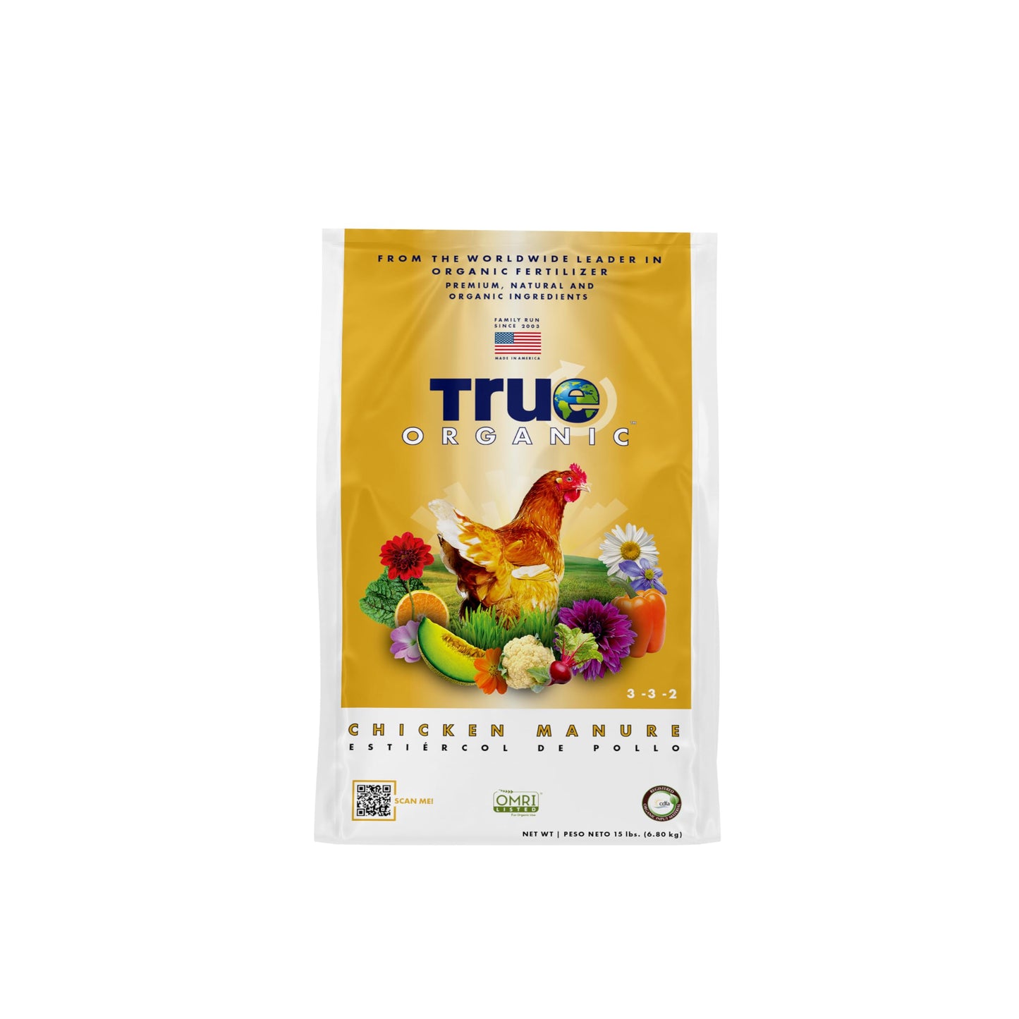 True Organic Chicken Manure – Natural Fertilizer for Soil Health and Plant Growth – Improves Aeration, Drainage, and Moisture Retention
