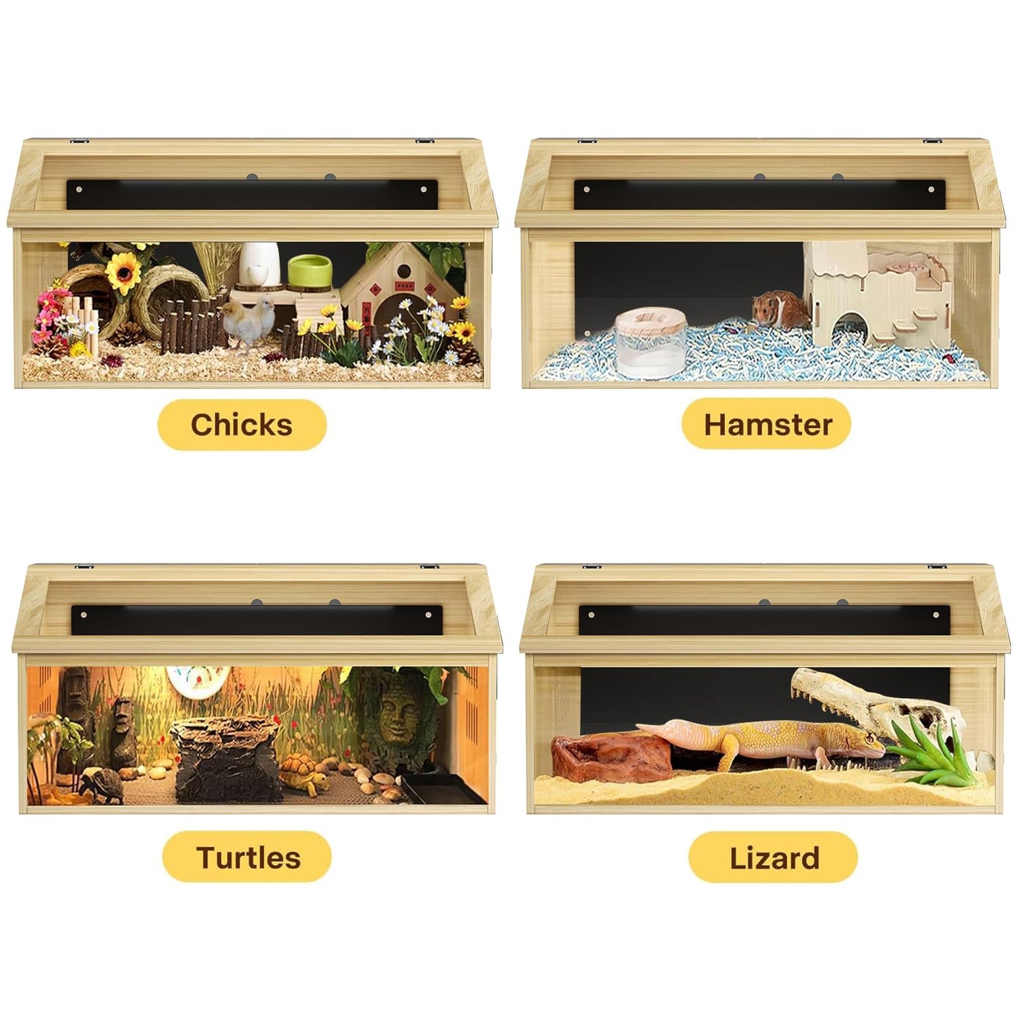 EVERYGROW Brooder Box for Chicks, Chicken Brooder Box with Thermostat & Heating Plate, brooder House for Chicks with Heat, Baby Chicken cage Quails Hamsters for 30 Chicks,31.5"*15.7"*15.7"