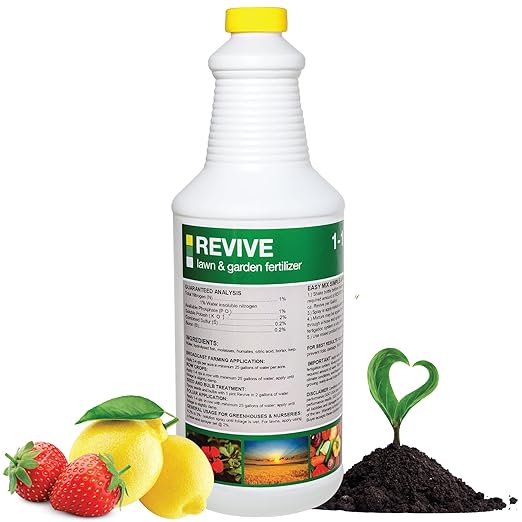 GGO Revive Organic Fertilizer Concentrate with Mycorrhizal Fungi – Plant Food for Vegetables, Flowers, Gardens, Houseplants, and Hydroponics – Kelp, Fish, Humates, and Molasses