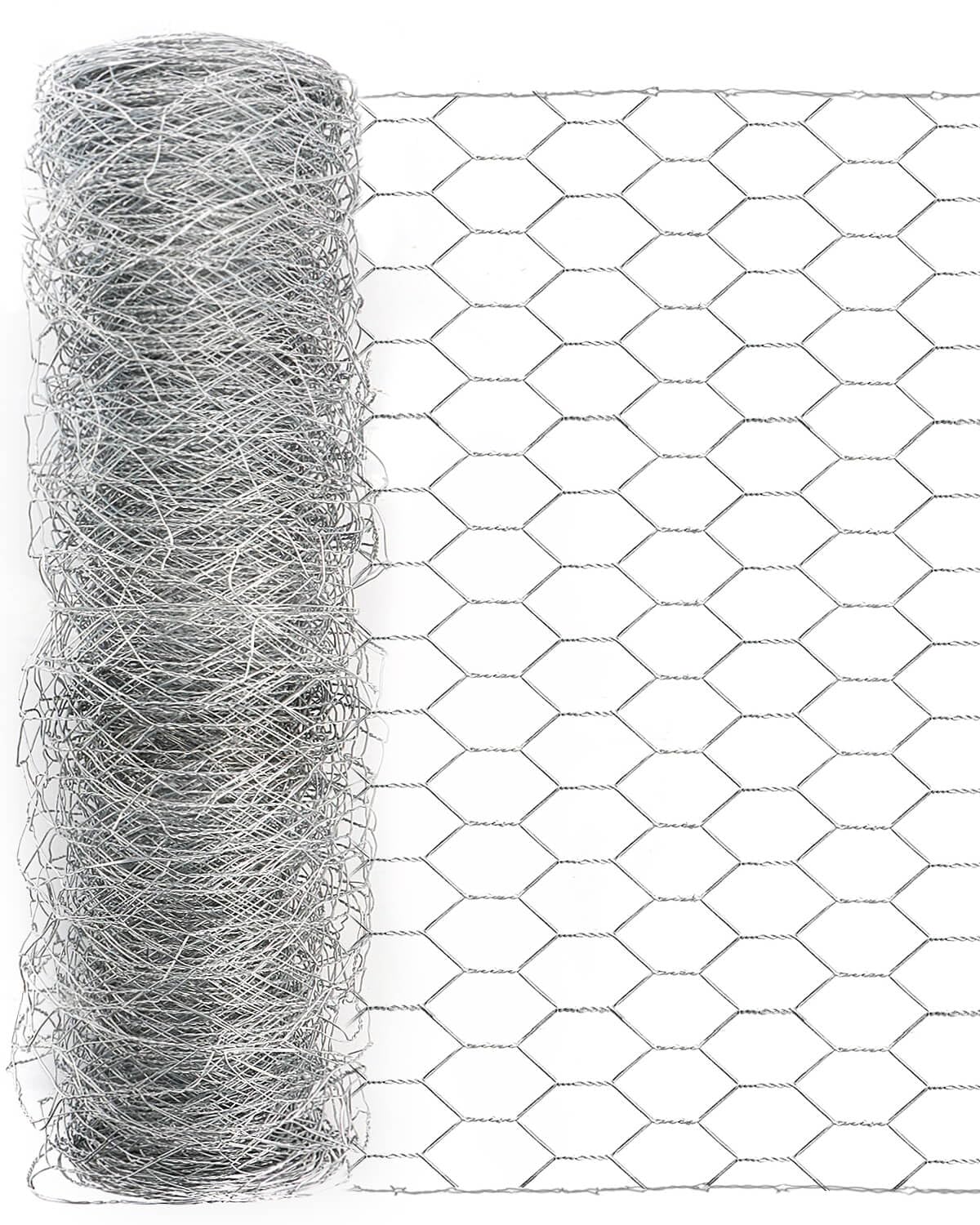 Garden Poultry Chicken Wire Netting - 36 '' × 150 ' Garden Fence Animal Barrier, Chicken Wire for Crafts, 1 inch Mesh Poultry Netting Fence, Pet/Rabbit/Chicken Wire Fencing