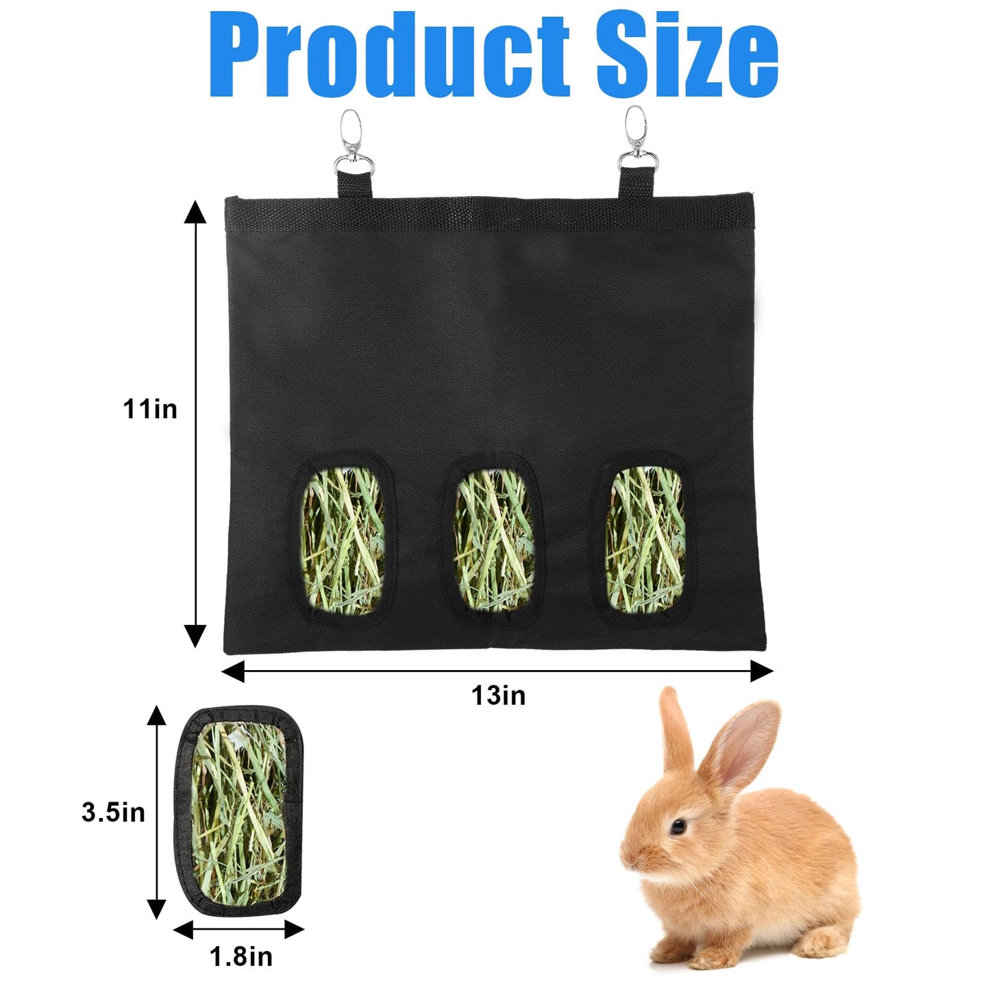 Rabbit Hay Feeder, Hay Feeder Rabbit, Guinea Pig Hay Feeder, Hay Bags, Bunny Hay Feeder, Hay Bag for Guinea Pigs, Timothy Hay for Guinea Pig，Bunny Hay Bag for Small Animal Chinchilla Rabbit Cage