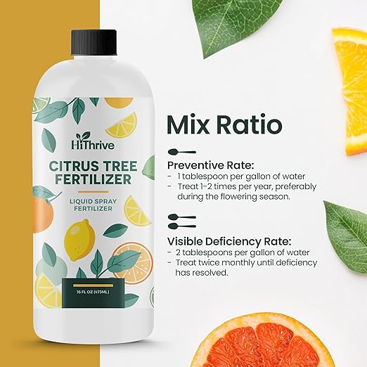 16oz Citrus Fertilizer & Fruit Tree Fertilizer - Makes 32 Gallons of Tree Food for Fruit Trees, Oranges and Other Citrus Trees, Premium Liquid Plant Food for Healthy Growth and Juicier Harvests