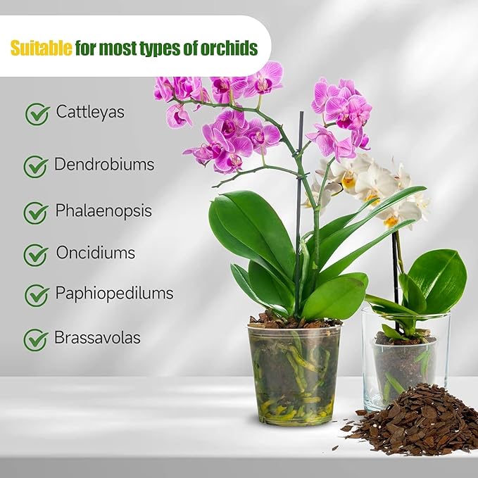 Organic Orchid Potting Mix 4qt, Mixture of Orchid Bark and Perlite, Specifically Formulated for Orchids