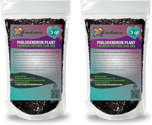 Gardenera Philodendron Potting Mix - Crafted for Superior Performance and Green Foliage - 10 QUARTS