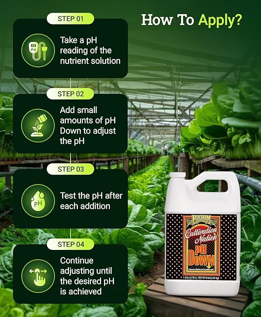 FoxFarm Cultivation Nation pH Down - Liquid Nutrient Solution Adjuster for Hydroponic & Soil Gardens, Lowers pH Levels - 40% Citric Acid for Optimal Plant Growth (Gallon)